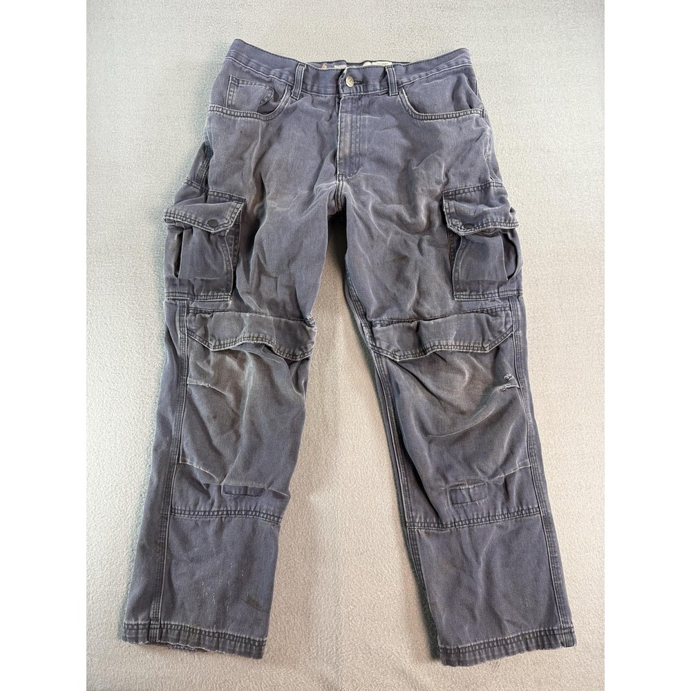 LAPCO FR Pants Mens 32x30 Gray Regular Fit Flame Resistant Cargo Denim Workwear